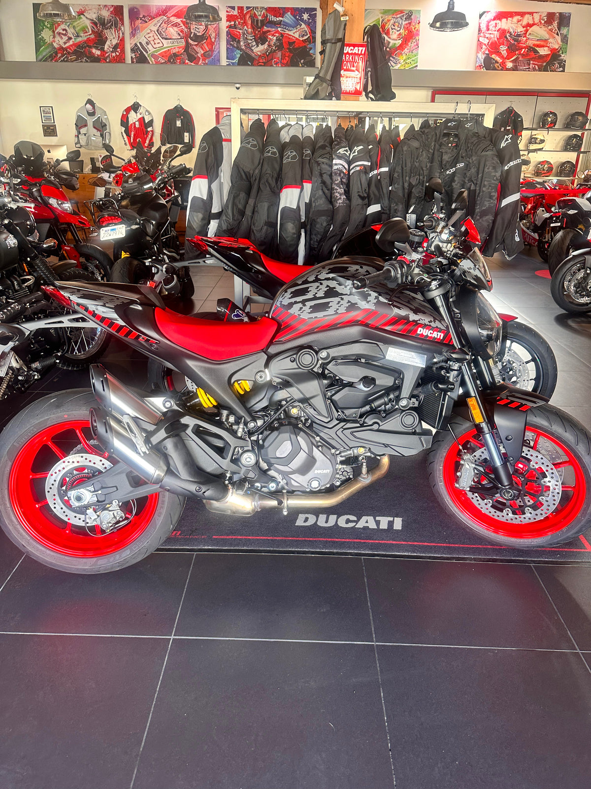 2024 Ducati Monster PLUS - PIXEL with RED SEAT! - IN STOCK