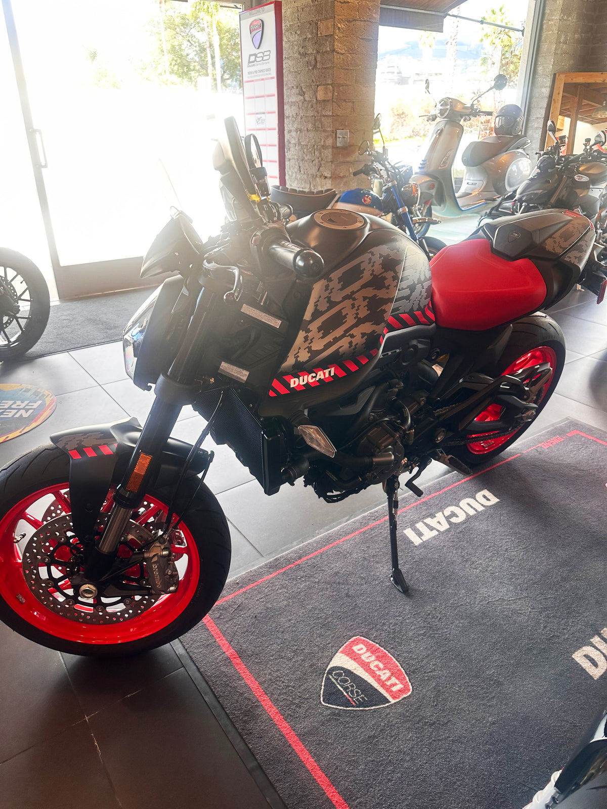 2024 Ducati Monster PLUS - PIXEL with RED SEAT! - IN STOCK